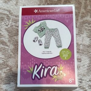 American Girl Kira's Koala Pajama Set - Green and White
